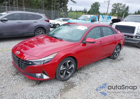 2021 Hyundai Elantra Hybrid Limited from USA, damaged, VIN KMHLN4AJ2MU005191